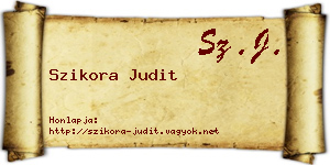 Szikora Judit névjegykártya